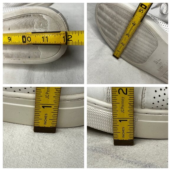 SL by Supply Lab Riley 11.5M BUSTER White Leather Men Sneakers Casual Perforated - Picture 10 of 16